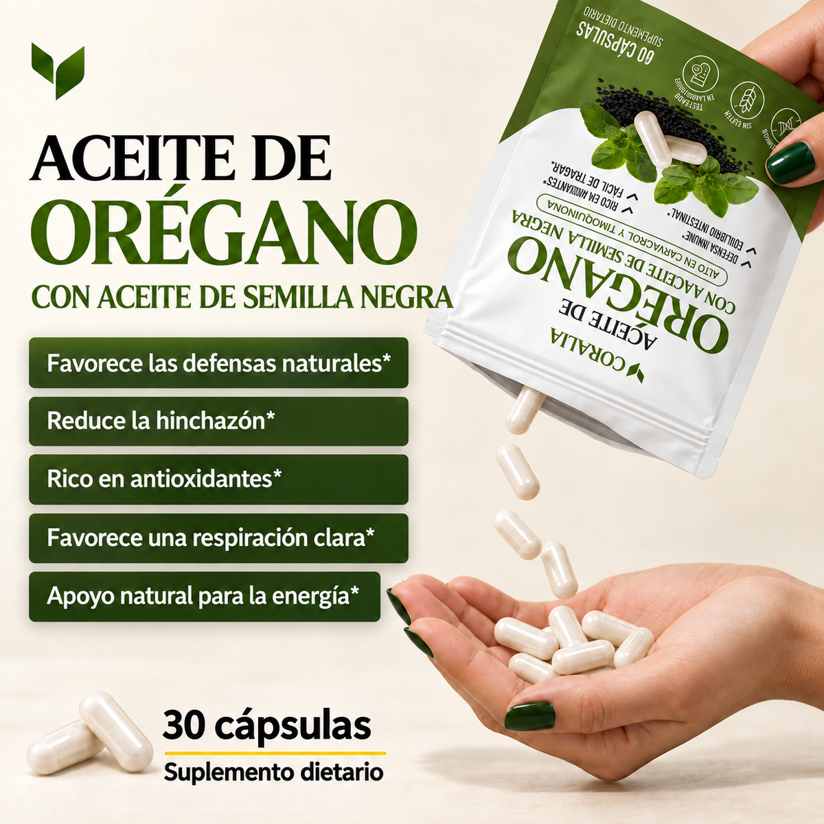 Coralia® Aceite de Oregano - Capsulas