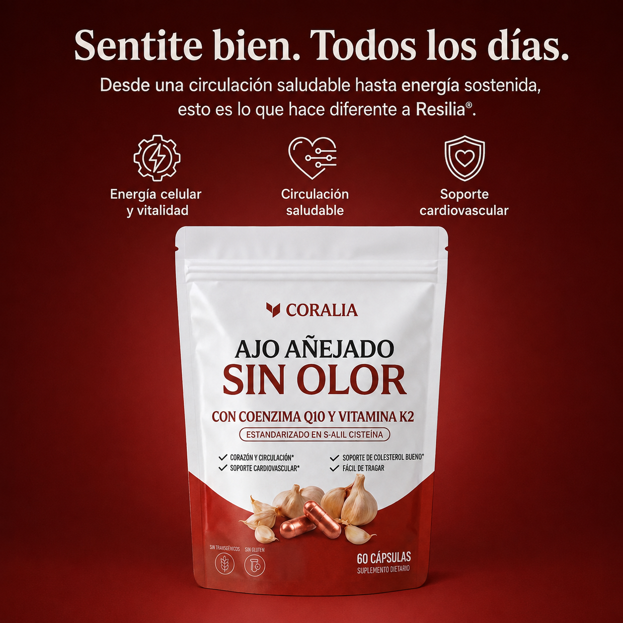 Resilia Ajo Añejado Inodoro con CoQ10 Ubiquinol