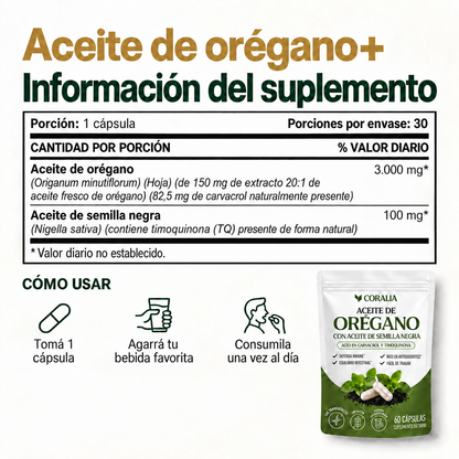 Coralia® Aceite de Oregano - Capsulas