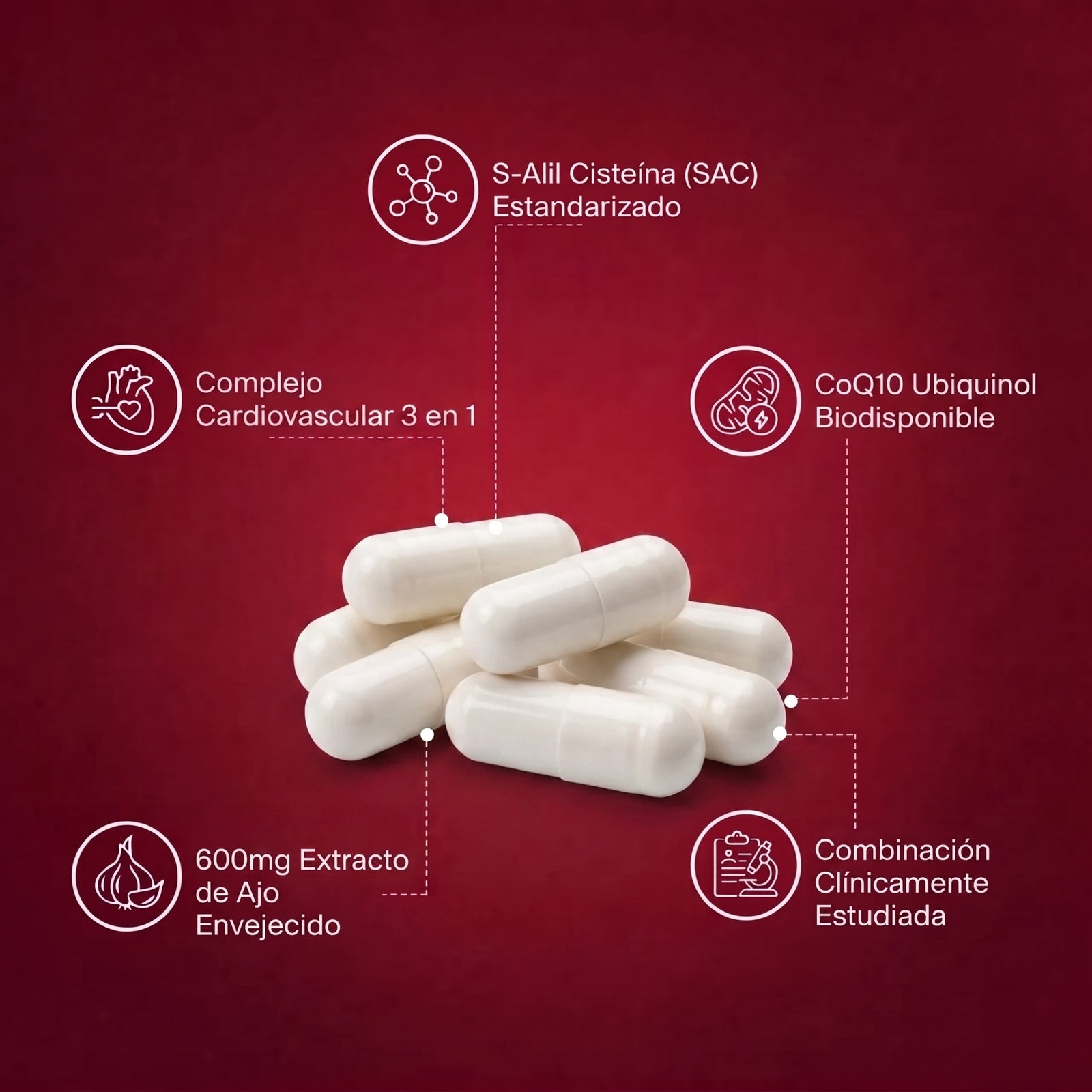 Cápsulas blandas de Resilia Ajo Añejado con CoQ10